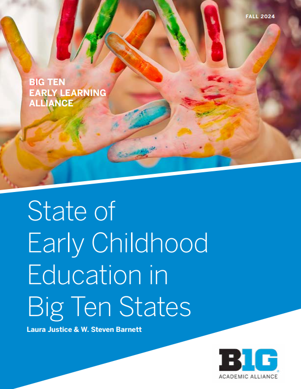 Cover Page of the State of Early Childhood Education In Big Ten States Report