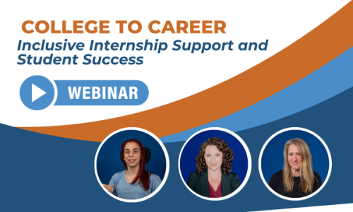 College to Career Webinar Cover page